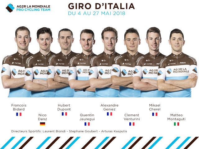 AG2R La Mondiale Pro Cycling Team for Giro d'Italia