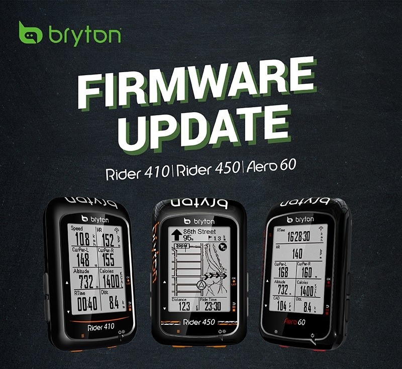 Bryton: Rider 410/450/Aero 60 Firmware Update