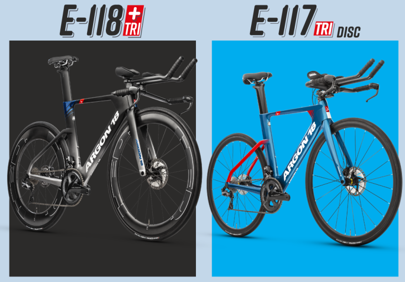 New Triathlon Bikes - Argon 18 introduces the E-118 Tri+ and the E-117 Tri Disc