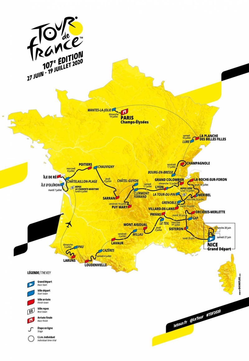 Tour de France - 2020 Route
