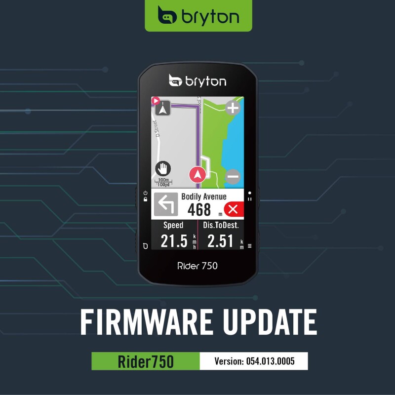 Bryton Rider 750 Update