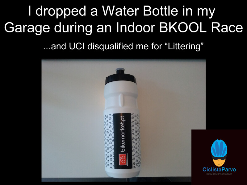 I dropped a Water Bottle in my Garage during an Indoor BKOOL Race