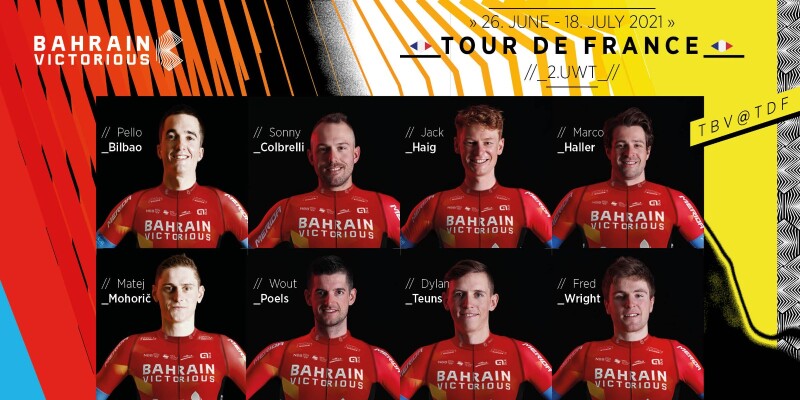 Bahrain Victorious Line Up for Tour de France
