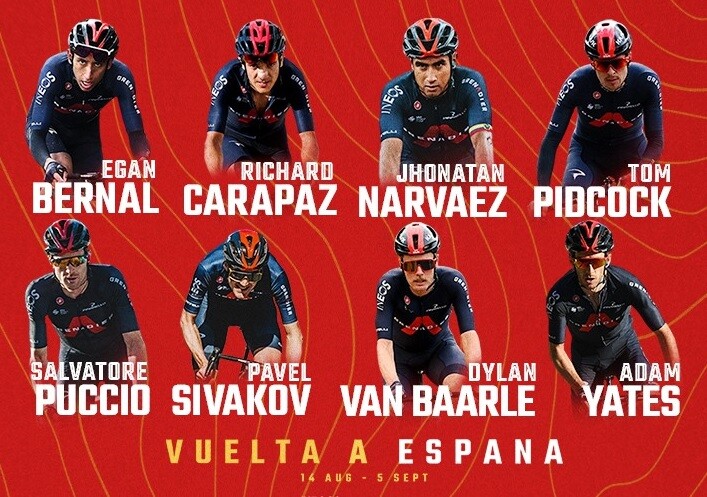 INEOS Grenadiers Announce Vuelta Team
