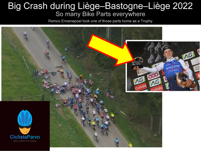 Big Crash during Liège–Bastogne–Liège 2022