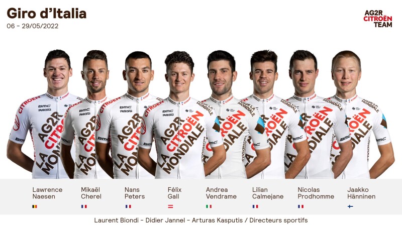 AG2R CITROËN Team Presents the Eight Riders for the Giro d’Italia 2022