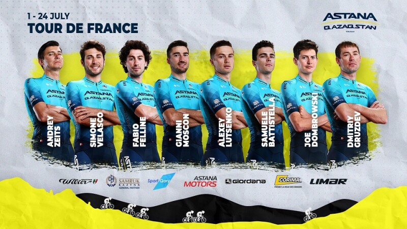 Astana Qazaqstan Team for Tour de France 2022