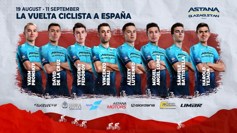 Astana Qazaqstan Team for La Vuelta Ciclista a España 2022