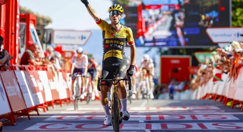 Roglic Grabs Stage and Red Jersey in Steep Final Kilometre of Fourth Stage Vuelta