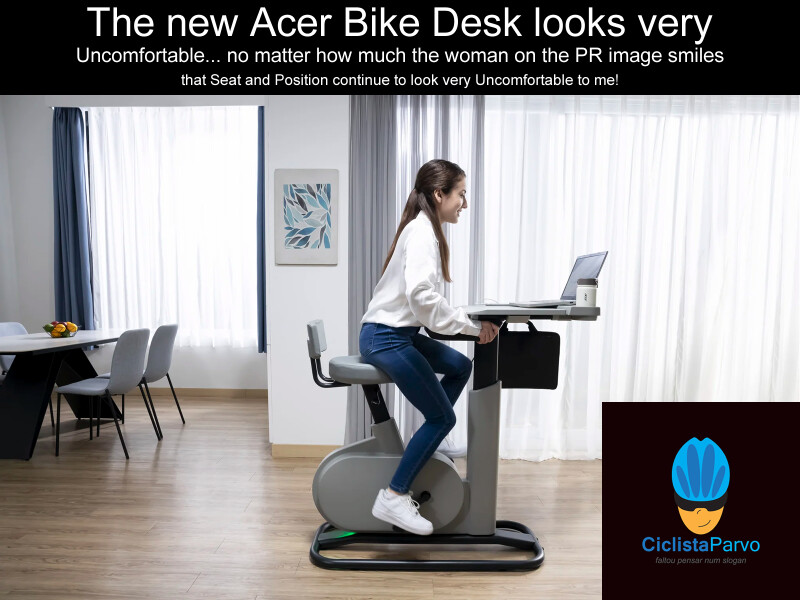 The new Acer Bike Desk looks very Uncomfortable