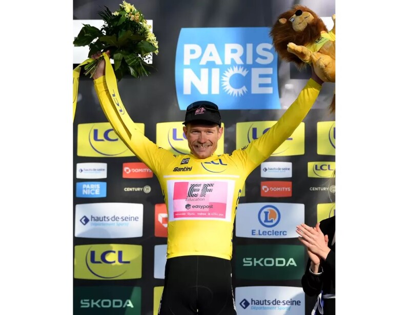 Magnus Cort in Yellow After Paris-Nice TTT