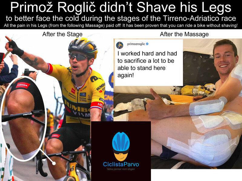 Primož Roglič didn't shave his legs