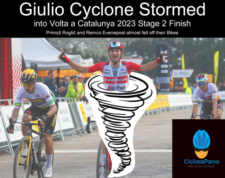 Giulio Cyclone Stormed into Volta a Catalunya 2023 Stage 2 Finish