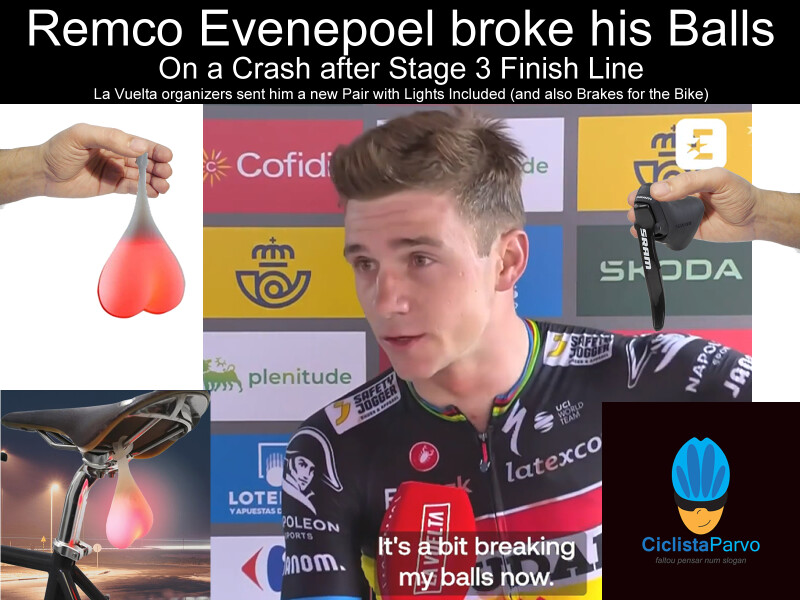 Remco Evenepoel broke his Balls On a Crash after Stage 3 Finish Line