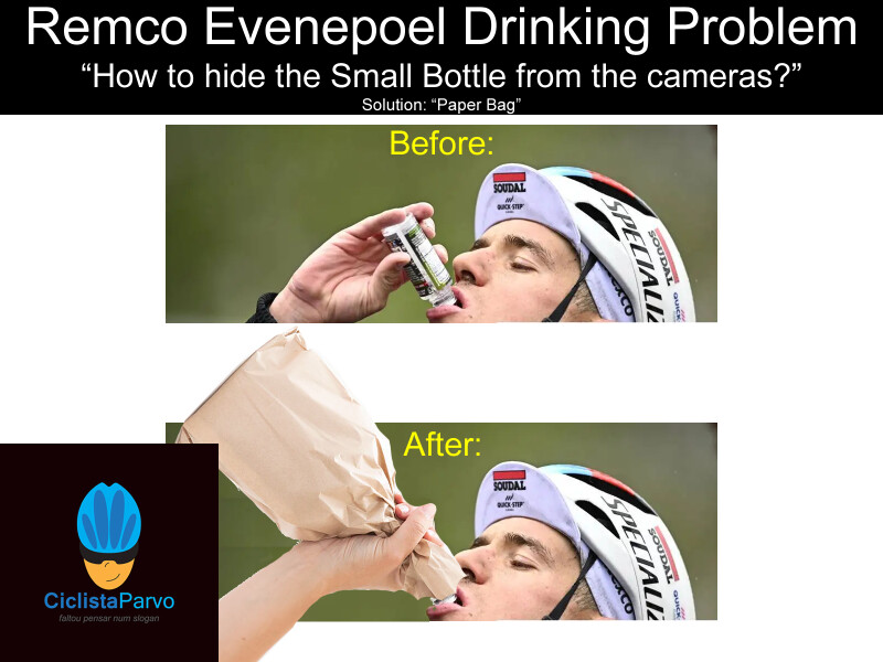 Remco Evenepoel Drinking Problem: “How to hide the Small Bottle from the cameras?”