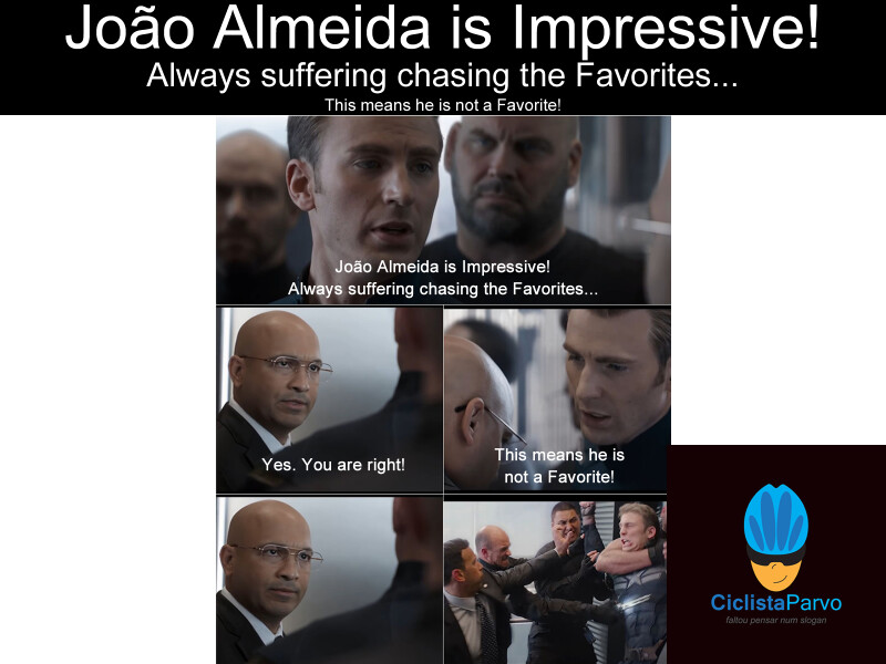 João Almeida is Impressive! Always suffering chasing the Favorites...