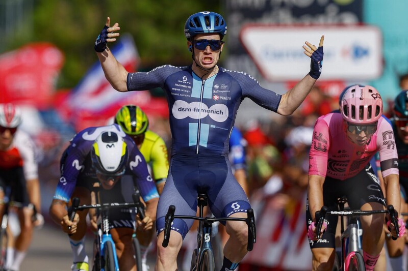 Team dsm-firmenich take another brilliant Vuelta stage win with Alberto Dainese