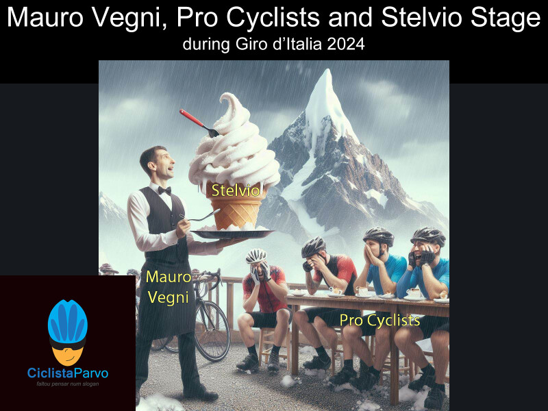 Mauro Vegni, Pro Cyclists and Stelvio during Giro d'Italia 2024