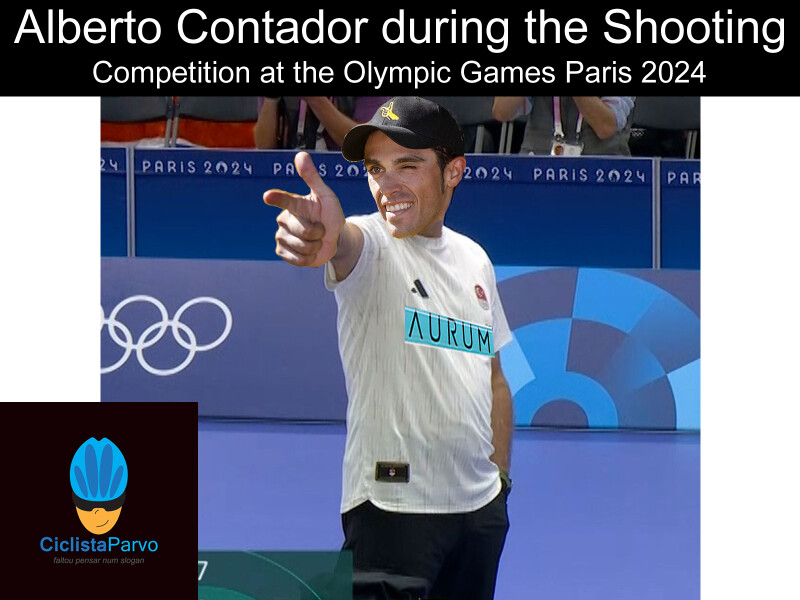 Alberto Contador during the Shooting Competition at the Olympic Games Paris 2024