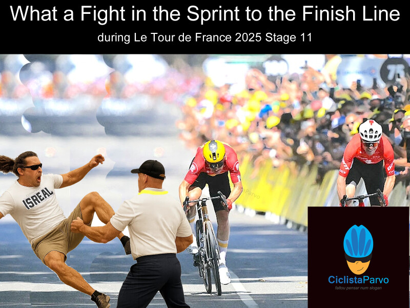 What a Fight in the Sprint to the Finish Line during Le Tour de France 2025 Stage 11