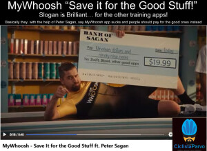MyWhoosh “Save it for the Good Stuff!"  Slogan is Brilliant… for the other training apps!