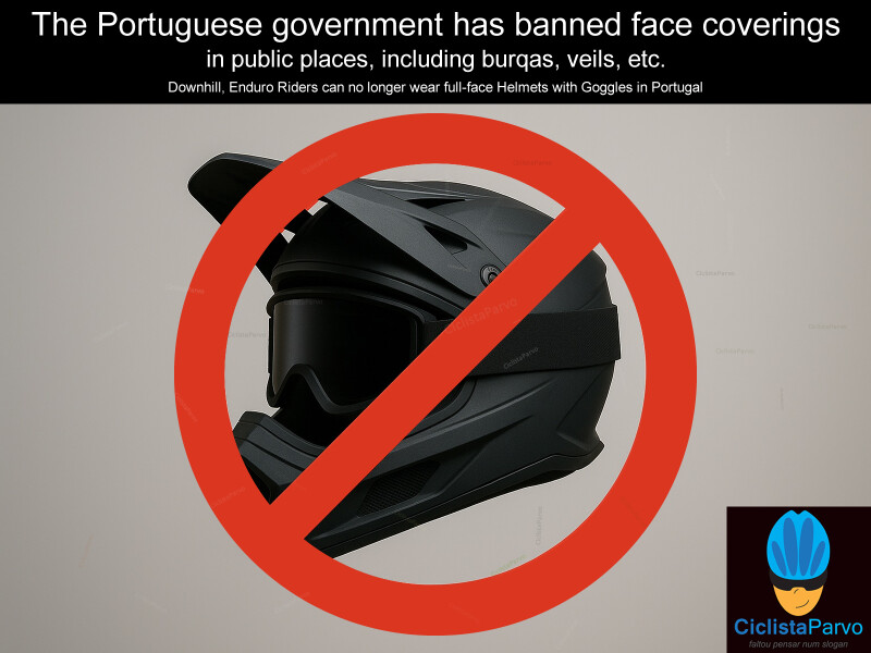 The Portuguese government has banned face coverings in public places