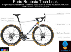 Paris-Roubaix Tech Leak Forget Rear Wheel drive - Meet the Specialized S-Works Roubaix AWD 2026