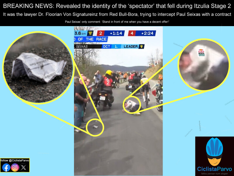 BREAKING NEWS: Revealed the identity of the 'spectator' that fell during Itzulia Stage 2