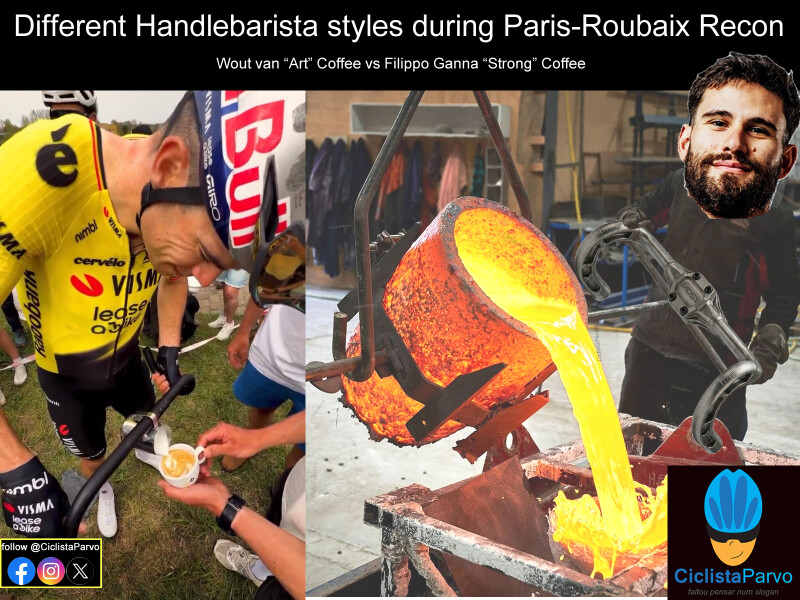 Different Handlebarista styles during Paris-Roubaix Recon