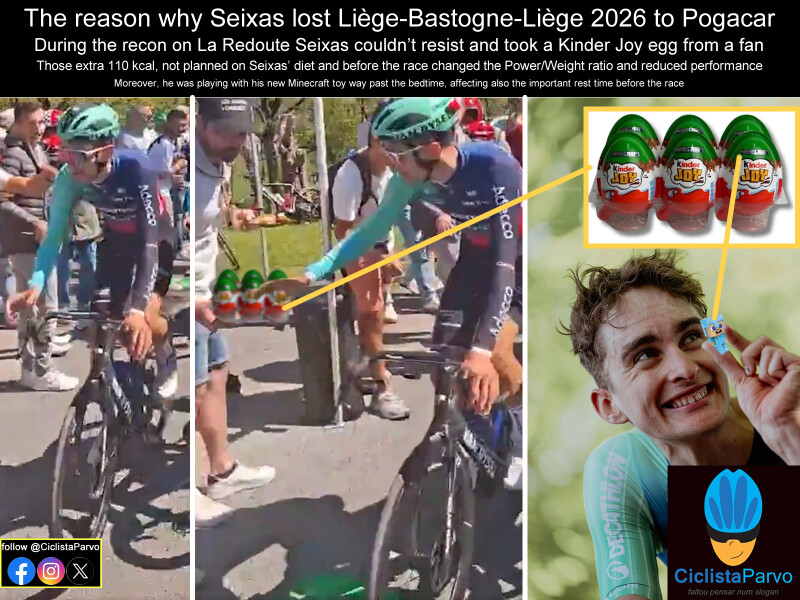 The reason why Seixas lost Liège-Bastogne-Liège 2026 to Pogacar