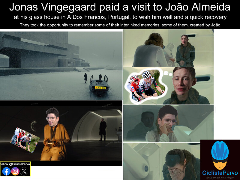 Jonas Vingegaard paid a visit to João Almeida