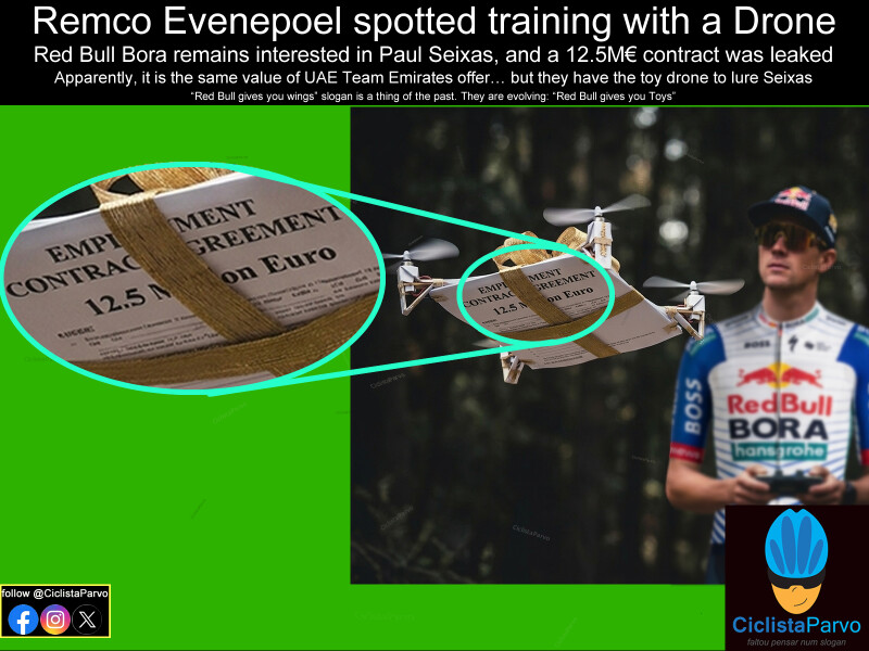 Remco Evenepoel spotted training with a Drone