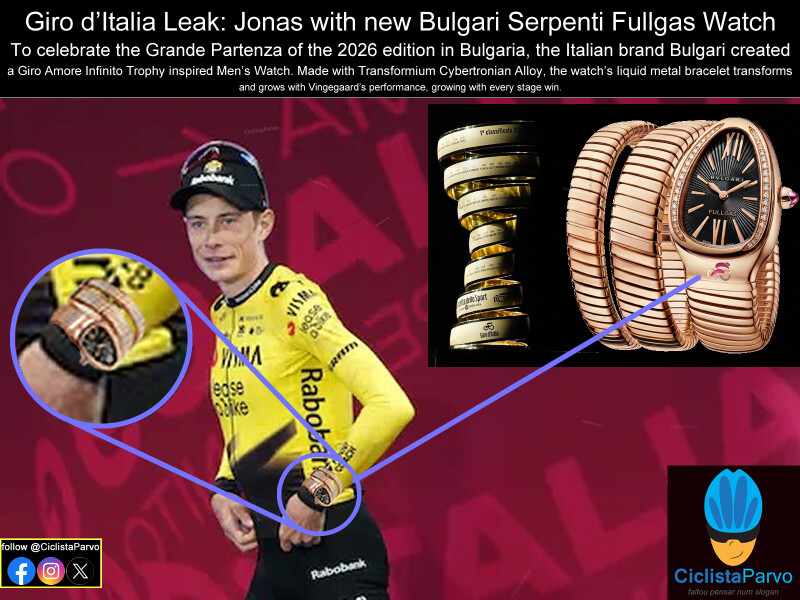 Giro d'Italia Leak: Jonas with new Bulgari Serpenti Fullgas Watch