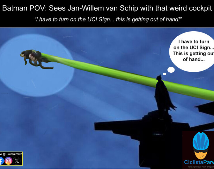 Batman POV: Sees Jan-Willem van Schip with that weird cockpit