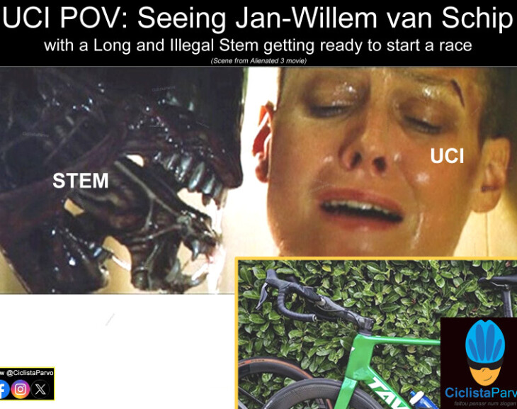 UCI POV: Seeing Jan-Willem van Schip with a Long and Illegal Stem
