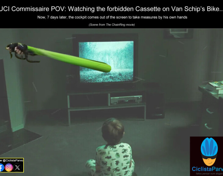 UCI Commissaire POV: Watching the forbidden Cassette on Van Schip's Bike...