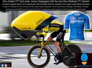 Giro d'Italia ITT Tech Leak: Jonas Vingegaard with the new Giro Wattever TT Helmet!