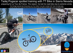 Tadej Pogacar spotted training with TT Bike in Sierra Nevada