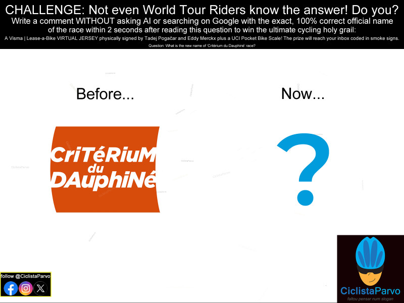 CHALLENGE: Not even World Tour Riders know the answer! Do you?