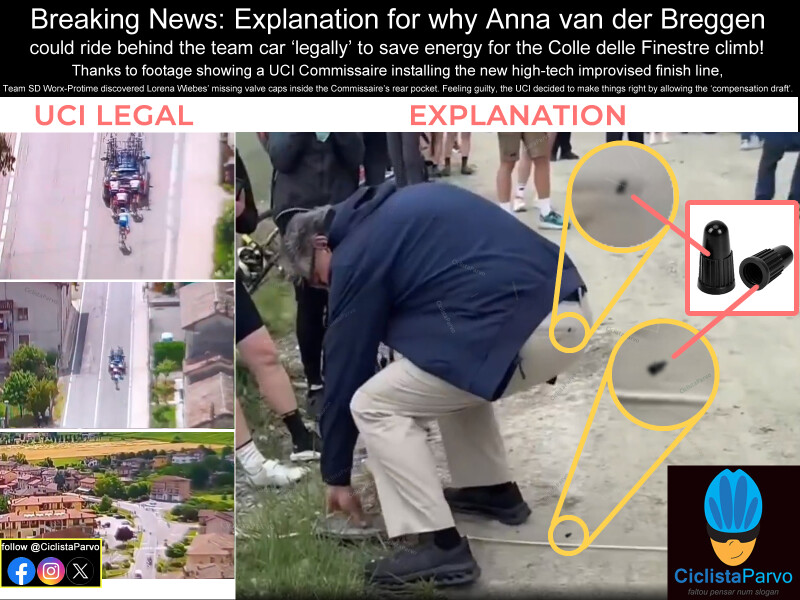 Breaking News: Explanation for why Anna van der Breggen could ride behind the team car 'legally'