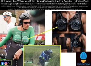 Hot News: Jan-Willem van Schip disqualified again due to a Peculiar Hydration Pack!