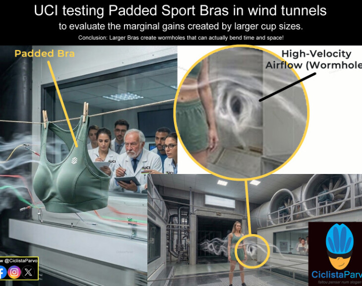UCI testing Padded Sport Bras in wind tunnels